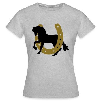 Sabots - T-shirt Femme - gris chiné - Devant - AI Model Female 172 dark (172cm)