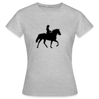 Rocky Mountain Horse Gait Tölt - Frauen T-Shirt - Grau meliert - Vorne - AI Model Female 172 dark (172cm)