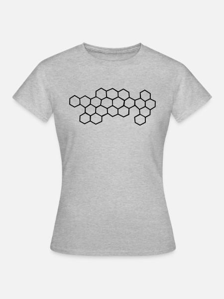 bienenwaben - Frauen T-Shirt - Grau meliert