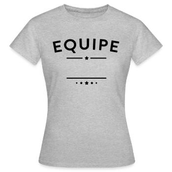 equipe - T-shirt Femme - gris chiné - Devant - AI Model Female 172 dark (172cm)