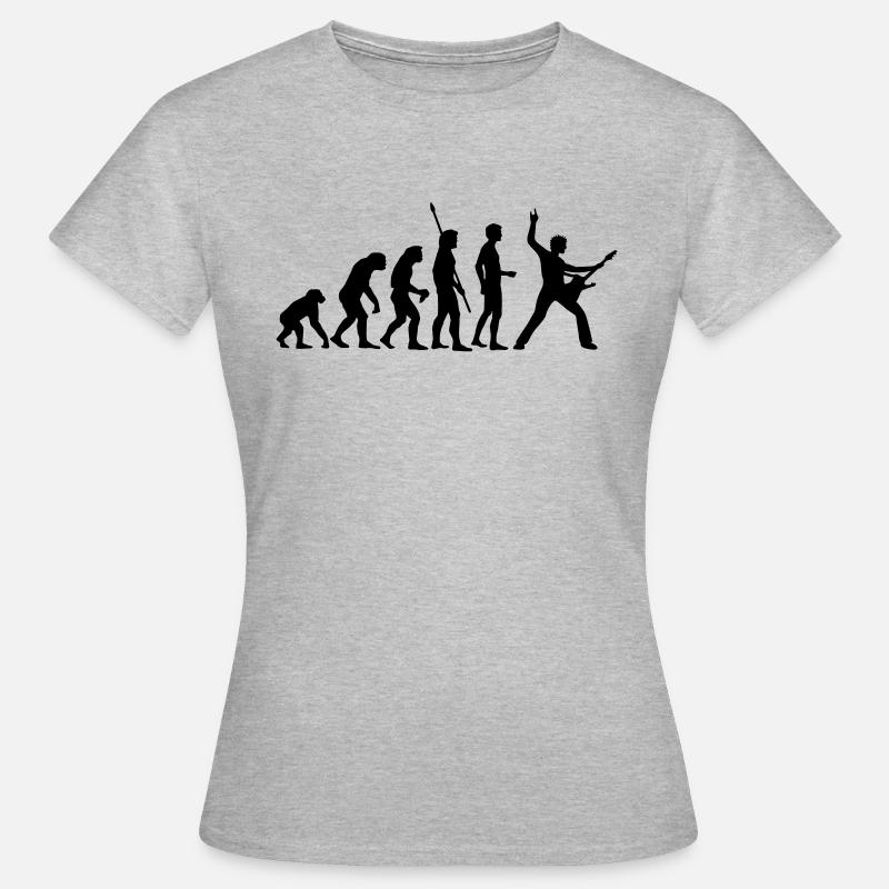 evolution_rocks_b_1c - T-shirt Femme - gris chiné