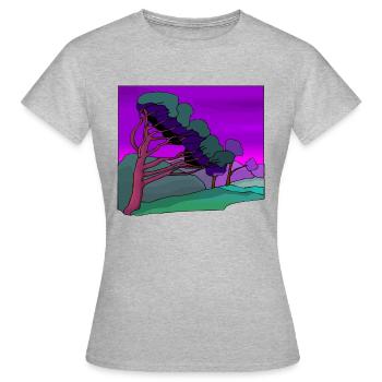 strauecher buesche shrubbery garten garden plants1 - Frauen T-Shirt - Grau meliert - Vorne - AI Model Female 172 dark (172cm)