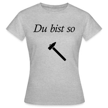 Hammer - Frauen T-Shirt - Grau meliert - Vorne - AI Model Female 172 dark (172cm)