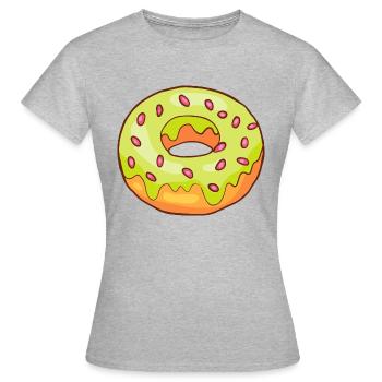 Donuts Confiserie Cookie Törtchen Kuchen Torten - Frauen T-Shirt - Grau meliert - Vorne - AI Model Female 172 dark (172cm)