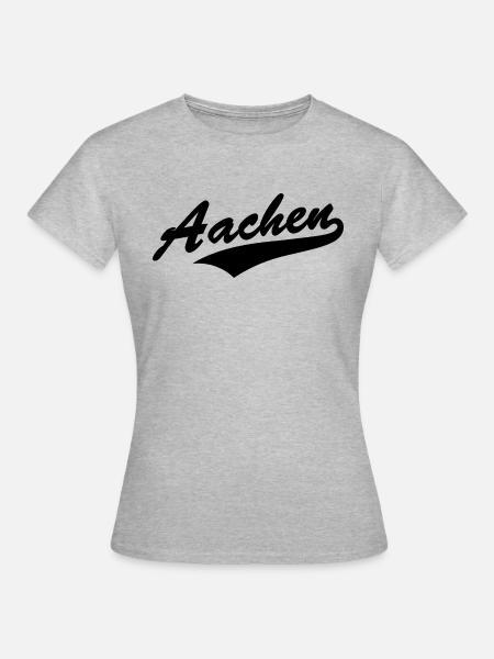 Aachen Baseball-Style - Frauen T-Shirt - Grau meliert