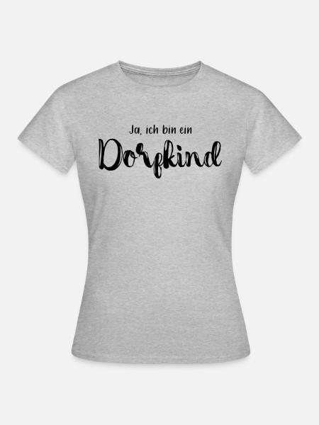 Dorfkind - Frauen T-Shirt - Grau meliert