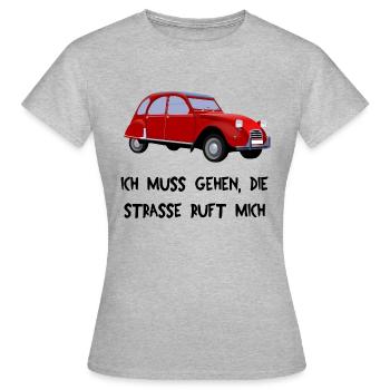 Automobil - Frauen T-Shirt - Grau meliert - Vorne - AI Model Female 172 dark (172cm)