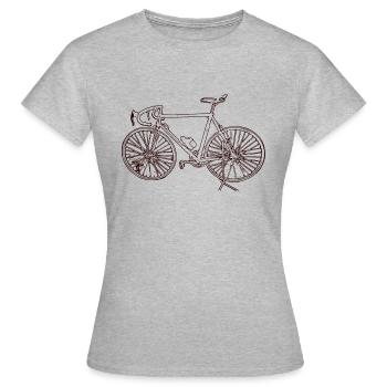 Racing bike - Women's T-Shirt - heather grey - Front - AI Model Female 172 dark (172cm)