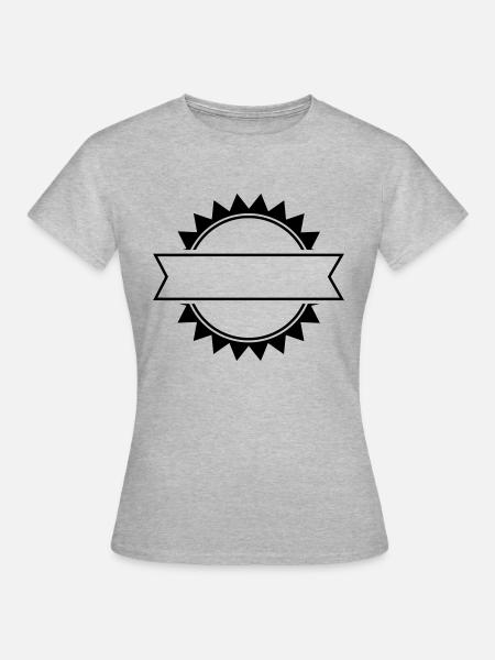 dessin blason serie 2 - T-shirt Femme - gris chiné