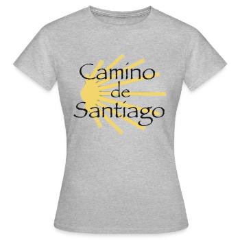 Camino de Santiago - Frauen T-Shirt - Grau meliert - Vorne - AI Model Female 172 dark (172cm)