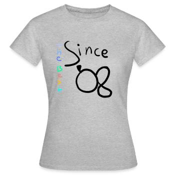 since 08 - Women's T-Shirt - heather grey - Front - AI Model Female 172 dark (172cm)