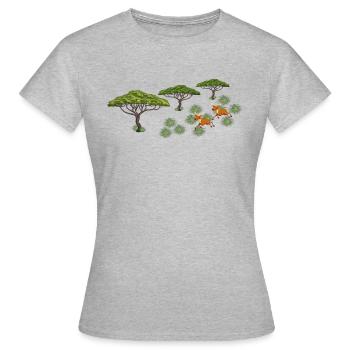 Safari Zoo Animal Safari Zoo - T-shirt Femme - gris chiné - Devant - AI Model Female 172 dark (172cm)