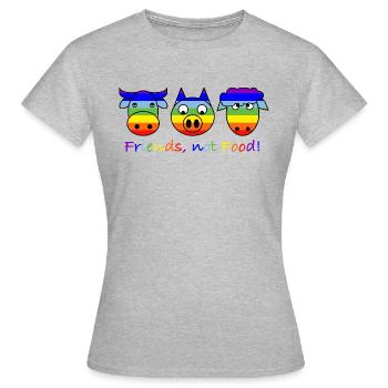 Friends not food - Pace - Women's T-Shirt - heather grey - Front - AI Model Female 172 dark (172cm)