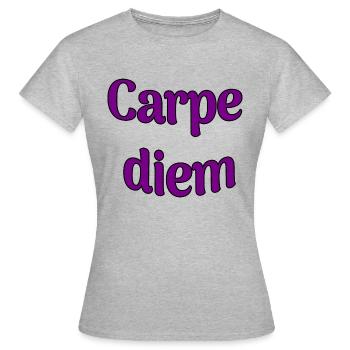 Carpe diem - Women's T-Shirt - heather grey - Front - AI Model Female 172 dark (172cm)
