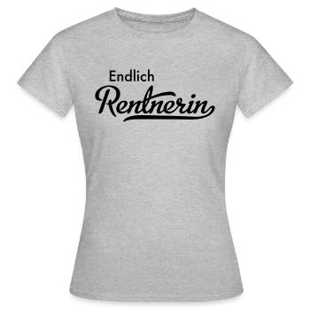 RENTNERIN - Frauen T-Shirt - Grau meliert - Vorne - AI Model Female 172 dark (172cm)