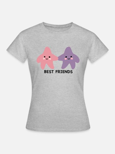 Best Friends Sternchen - Frauen T-Shirt - Grau meliert