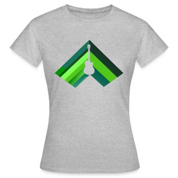 Guitar Bassist - Women's T-Shirt - heather grey - Front - AI Model Female 172 dark (172cm)
