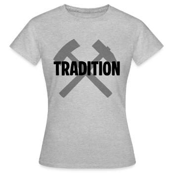 Tradition Erzgebirge - Frauen T-Shirt - Grau meliert - Vorne - AI Model Female 172 dark (172cm)