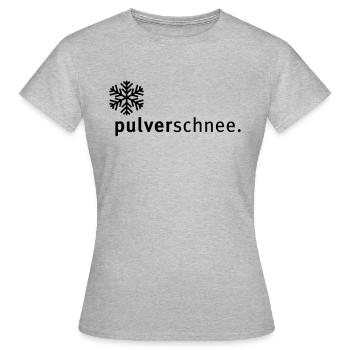 pulverschnee - Frauen T-Shirt - Grau meliert - Vorne - AI Model Female 172 dark (172cm)
