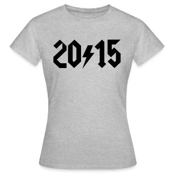 2015 - Frauen T-Shirt - Grau meliert - Vorne - AI Model Female 172 dark (172cm)