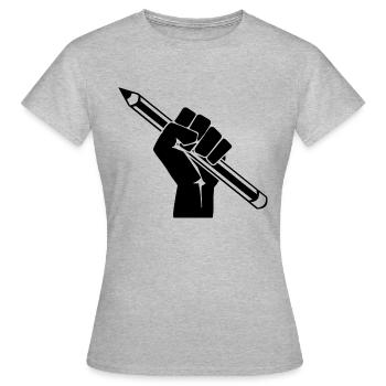 révolution - T-shirt Femme - gris chiné - Devant - AI Model Female 172 dark (172cm)