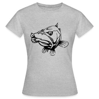 Sandre - T-shirt Femme - gris chiné - Devant - AI Model Female 172 dark (172cm)