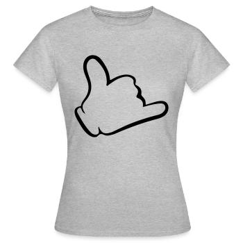 Shaka - Women's T-Shirt - heather grey - Front - AI Model Female 172 dark (172cm)