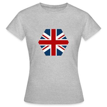 Great Britain flag - Women's T-Shirt - heather grey - Front - AI Model Female 172 dark (172cm)