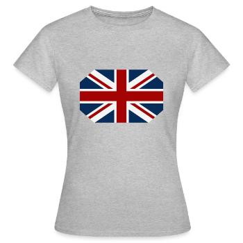 Great Britain flag - Women's T-Shirt - heather grey - Front - AI Model Female 172 dark (172cm)
