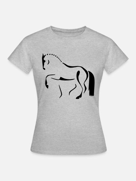 Dressurpferd 1 - Frauen T-Shirt - Grau meliert