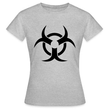 radioaktiv nuclear - Frauen T-Shirt - Grau meliert - Vorne - AI Model Female 172 dark (172cm)