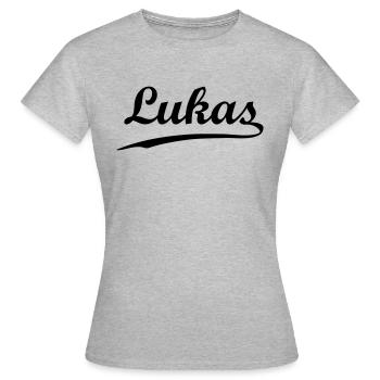 lukas - Frauen T-Shirt - Grau meliert - Vorne - AI Model Female 172 dark (172cm)