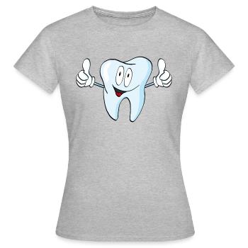 dent - T-shirt Femme - gris chiné - Devant - AI Model Female 172 dark (172cm)