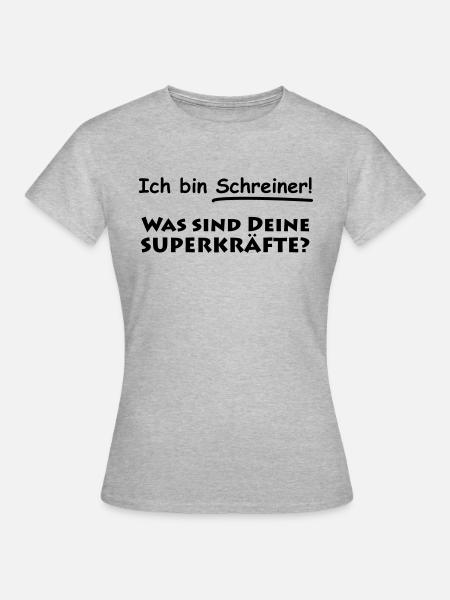 ich bin schreiner - Frauen T-Shirt - Grau meliert