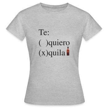 DÉCLARATION D'AMOUR - T-shirt Femme - gris chiné - Devant - AI Model Female 172 dark (172cm)