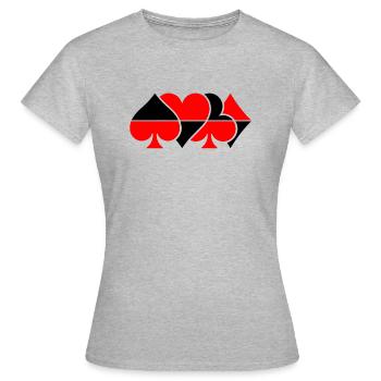 Komisch - Frauen T-Shirt - Grau meliert - Vorne - AI Model Female 172 dark (172cm)