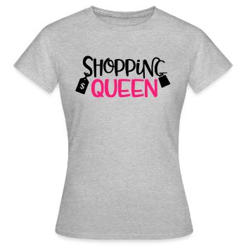 Shopping Queen - Women's T-Shirt - heather grey - Front - AI Model Female 172 dark (172cm)