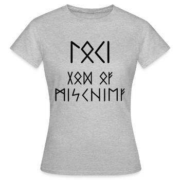 Loki Dieu du Méfait Runes Design - T-shirt Femme - gris chiné - Devant - AI Model Female 172 dark (172cm)