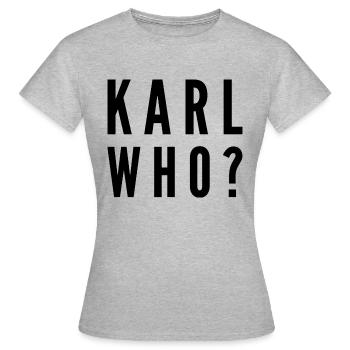 Karl qui ? - T-shirt Femme - gris chiné - Devant - AI Model Female 172 dark (172cm)
