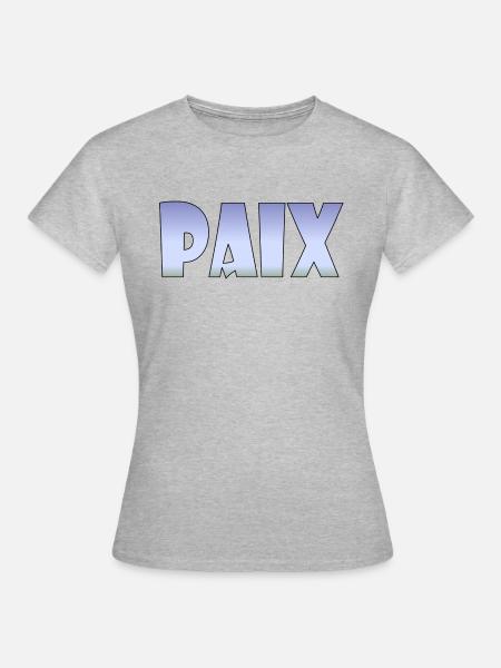 Friede - Frauen T-Shirt - Grau meliert