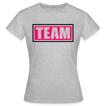 équipe - T-shirt Femme - gris chiné - Devant - AI Model Female 172 dark (172cm)