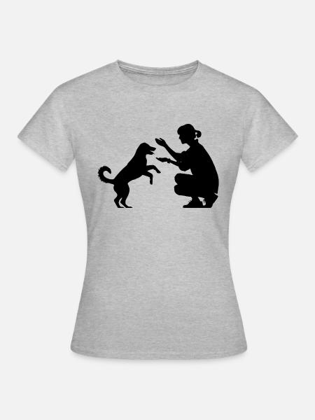 Tierfreund - Frauen T-Shirt - Grau meliert
