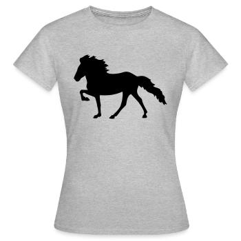 Tölt islandais - T-shirt Femme - gris chiné - Devant - AI Model Female 172 dark (172cm)