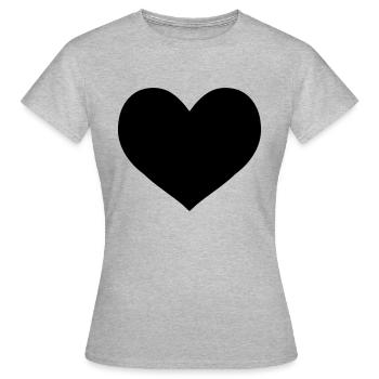 heart - Women's T-Shirt - heather grey - Front - AI Model Female 172 dark (172cm)