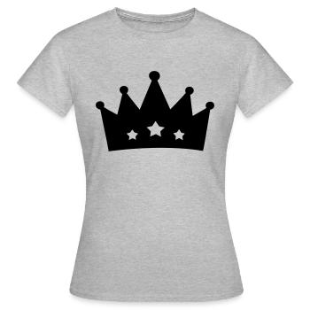 Couronne (couronne) 05.0 - T-shirt Femme - gris chiné - Devant - AI Model Female 172 dark (172cm)
