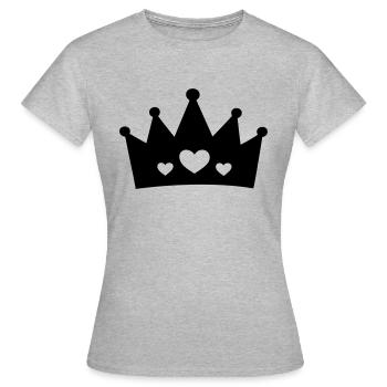 Couronne (couronne) 05.2 - T-shirt Femme - gris chiné - Devant - AI Model Female 172 dark (172cm)