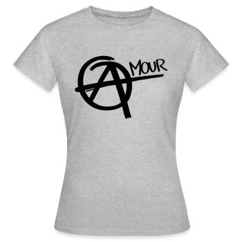 Anarchy - Amour - Women's T-Shirt - heather grey - Front - AI Model Female 172 dark (172cm)