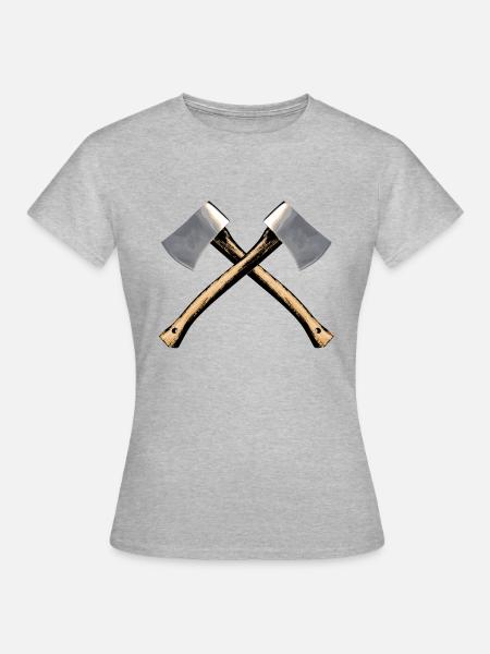 Axt - Frauen T-Shirt - Grau meliert