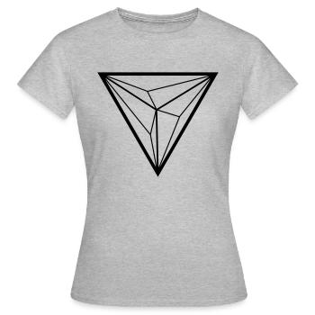 Triangle - T-shirt Femme - gris chiné - Devant - AI Model Female 172 dark (172cm)