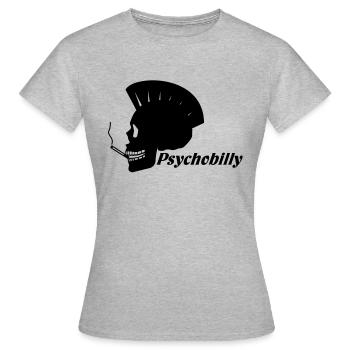 PSYCHOBILLY,ROCK,GUITAR,FLATTOP,PLAT,guitare,musiq - T-shirt Femme - gris chiné - Devant - AI Model Female 172 dark (172cm)